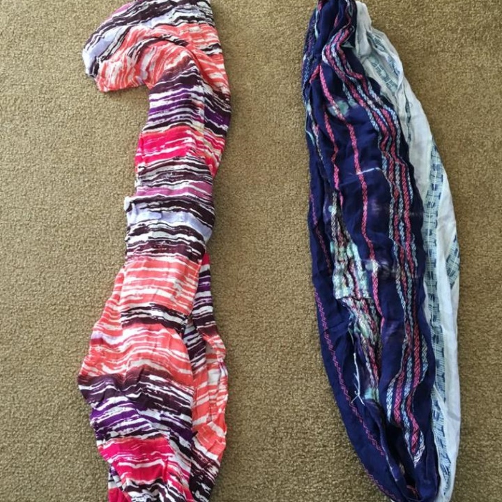 Multi-colored scarves